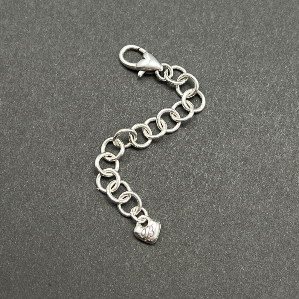 Brighton Necklace Bracelet Extender Silver Plated Heart Charm 3"